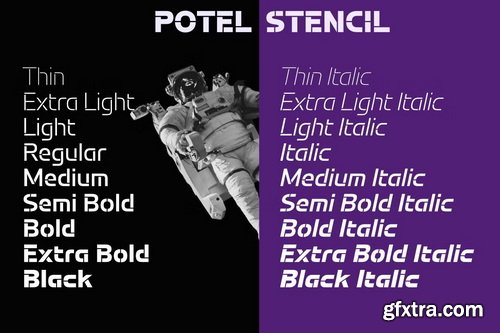 CreativeMarket - Potel Stencil Font