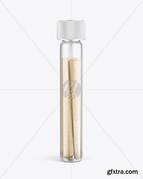 Yellowimages - Glass Tube w/ Two Weed Joints Mockup 47621