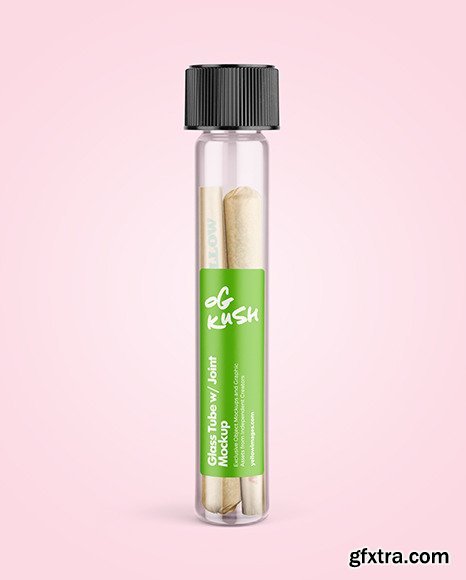 Yellowimages - Glass Tube w/ Two Weed Joints Mockup 47621