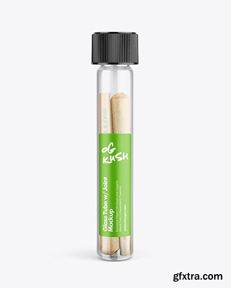Yellowimages - Glass Tube w/ Two Weed Joints Mockup 47621
