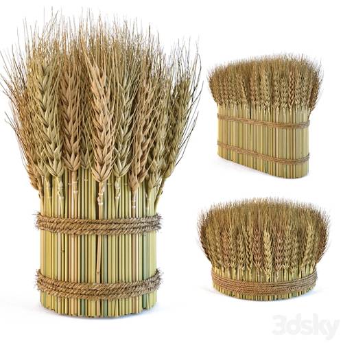'3dsky Pro - Decorative sheaves of wheat ears 2' '3dsky Pro - Decorative sheaves of wheat ears 2'