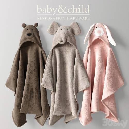 '3dsky Pro - RH / ANIMAL HOODED TOWELS'
