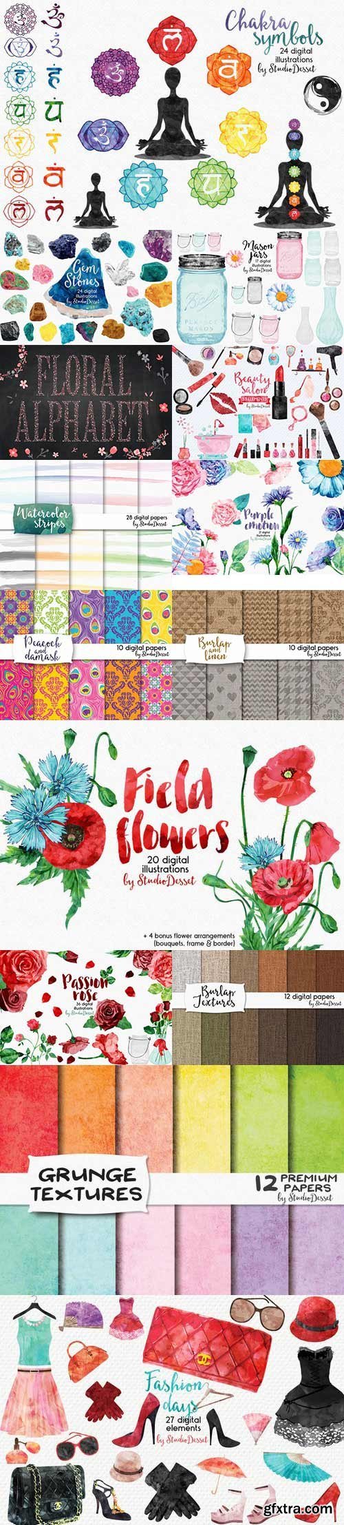 CreativeMarket - 450+ Design Graphics Bundle 698097