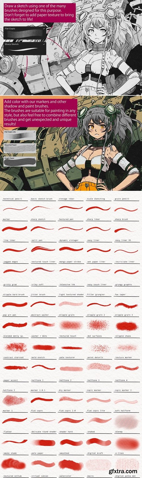 104 MagicPro Manga Procreate Brushes