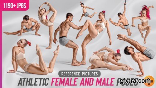 Cubebrush - 1190 Athletic Female and Male Poses