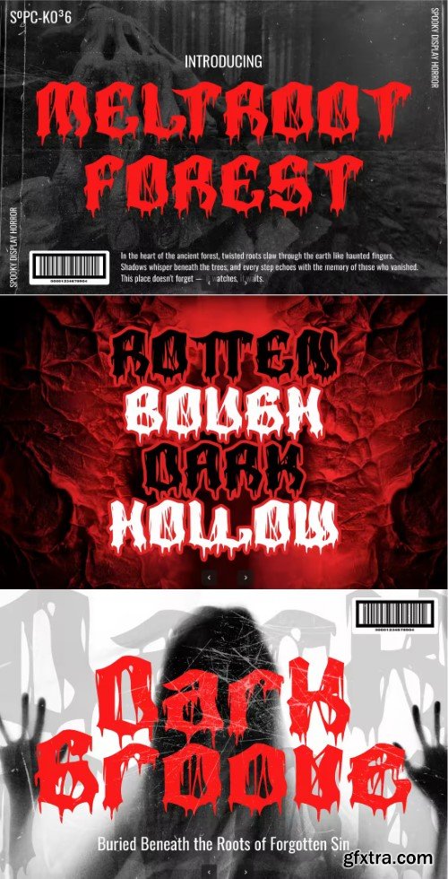 Meltroot Forest Spooky Horror Font