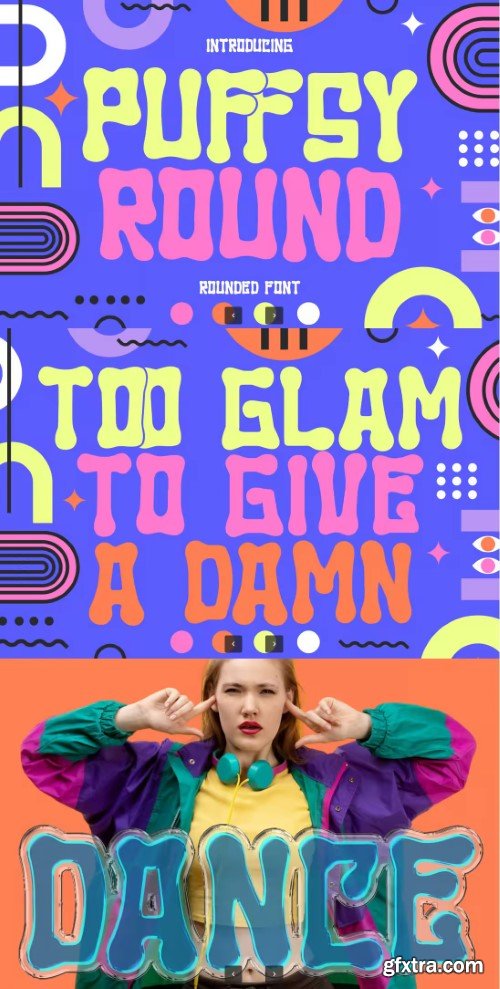 Puffsy Round - Rounded Quirky Font