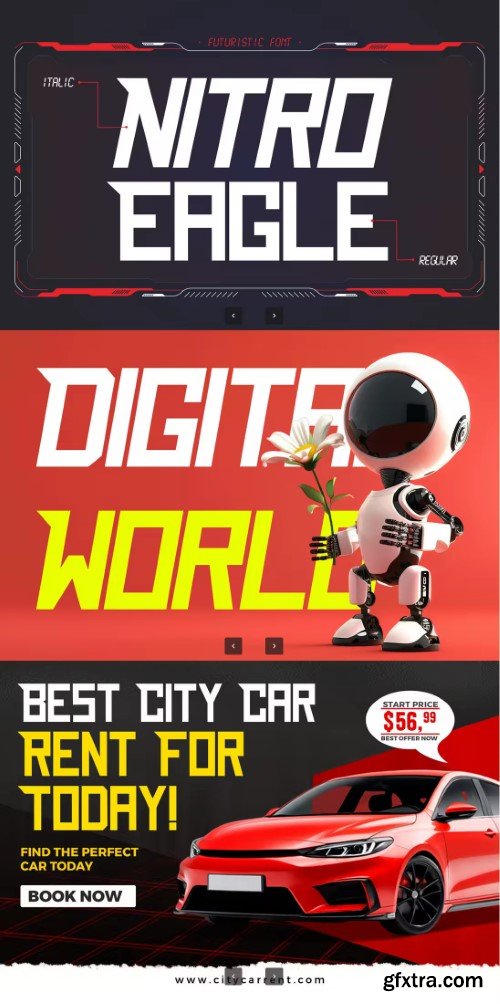 Nitro Eagle – Minimalist Futuristic Font