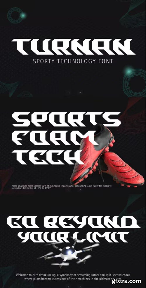 Turnan - Sporty Technology Font