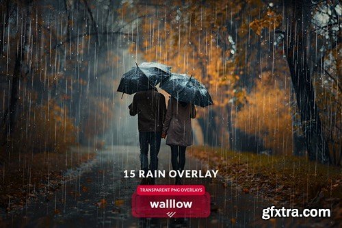 Creativemarket - Rain png Transparent photo overlays