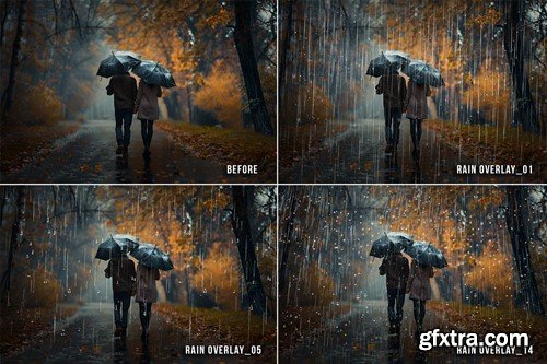 Creativemarket - Rain png Transparent photo overlays