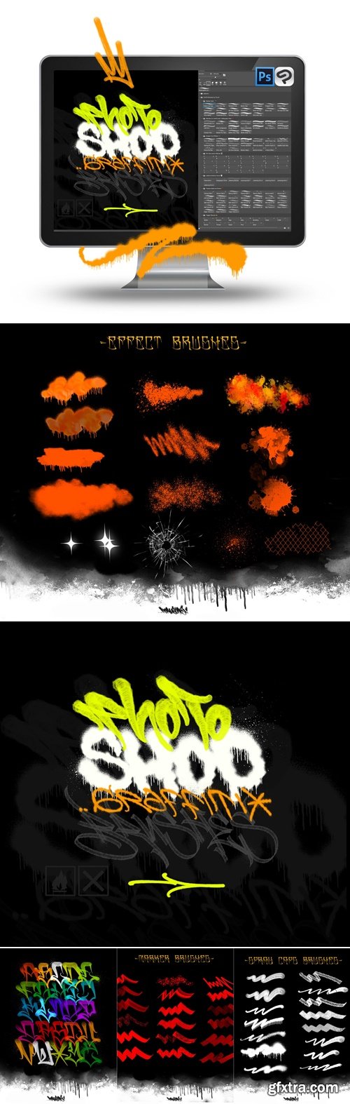 Torusink - Graffiti Brush Pack For Photoshop And Clip Studio Paint- 144 Brushes