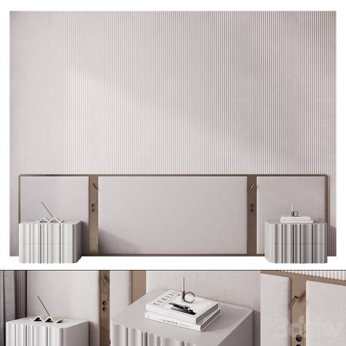 '3dsky Pro - Bedroom headboard with bronze' '3dsky Pro - Bedroom headboard with bronze'