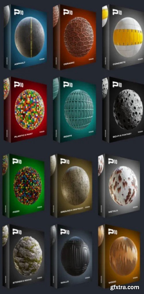 CGAxis - Physical 10 - PBR Textures Collection - Complete