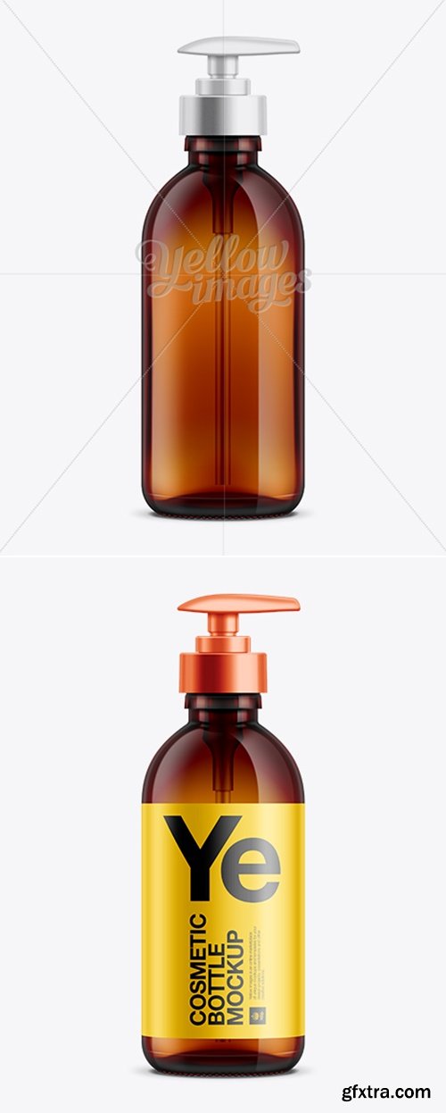 YellowImages - Amber Bottle w/ Batcher Mock-up 11061