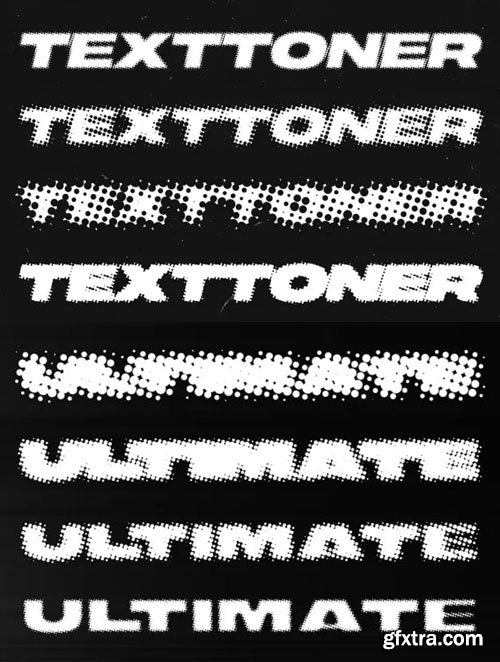 Text Toner Text Effects - Photoshop Actions
