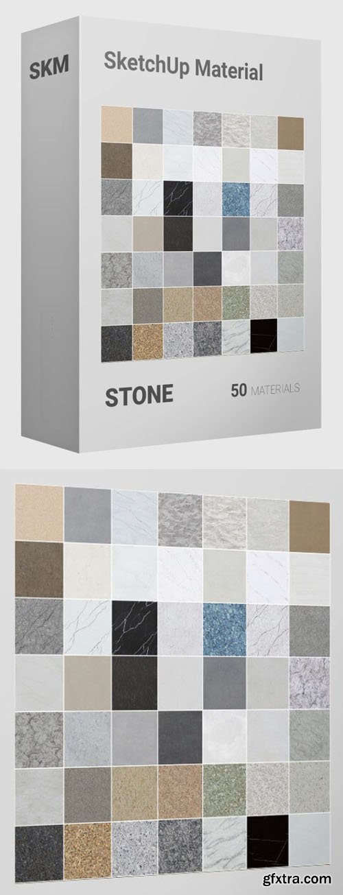 50 Stone Materials (SKM) for SketchUp