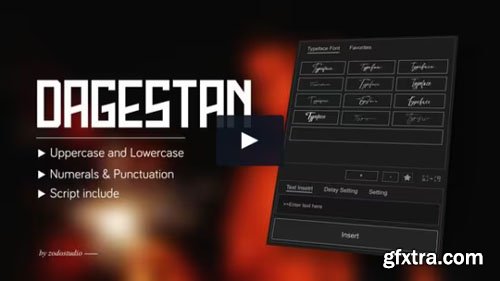 Dagestan - Animated Typeface - After Effects Project