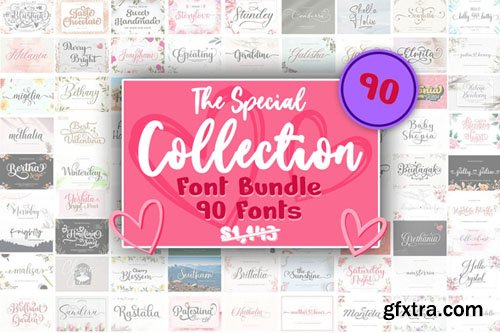 The Special Collection Font Bundle - 90 Premium Fonts