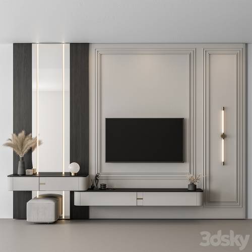 '3dsky Pro - TV Wall Black and White - Set 125' '3dsky Pro - TV Wall Black and White - Set 125'