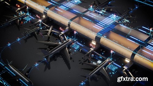 Gumroad - Max Bitiukov - Infrastructure 3D HUD Pack [Cinema4D/Xpresso]