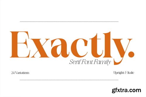 CreativeMarket - Exactly Font Serif Family