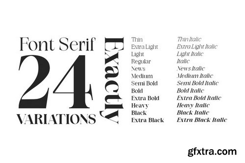 CreativeMarket - Exactly Font Serif Family