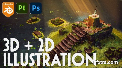 Gumroad - Stylized Sword in Stone Illustration