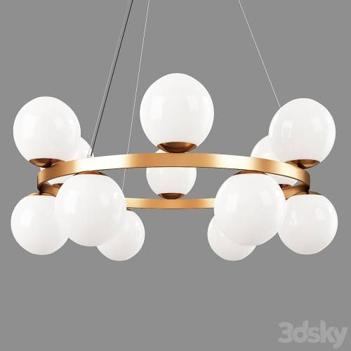 '3dsky Pro - Bubbles brass ring pendant light' '3dsky Pro - Bubbles brass ring pendant light'
