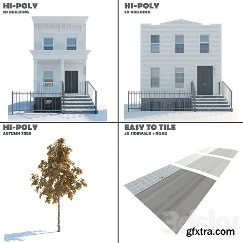 3dsky Pro - Urban Environment Set