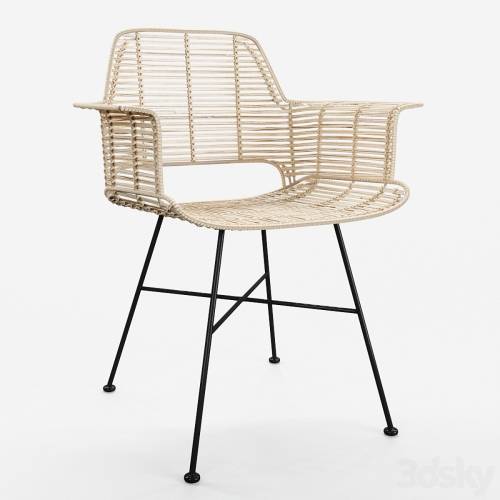 '3dsky Pro - HKLiving Rattan Tub Chair - Natural + Black version' '3dsky Pro - HKLiving Rattan Tub Chair - Natural + Black version'