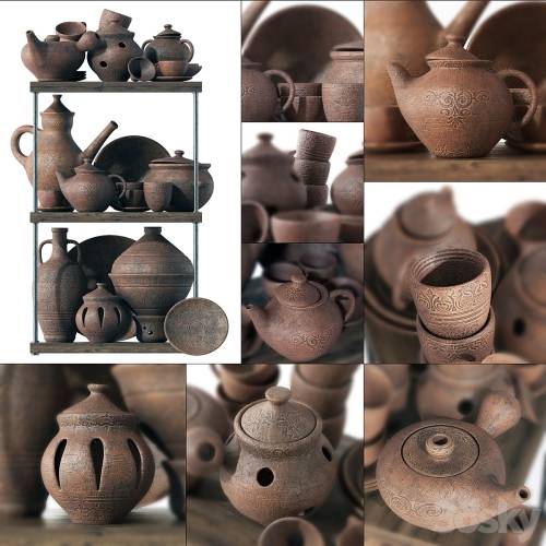 '3dsky Pro - Dishes clay rack n11 / Clay crockery rack' '3dsky Pro - Dishes clay rack n11 / Clay crockery rack'