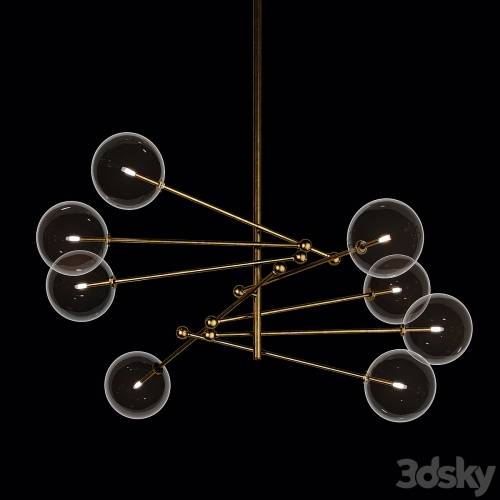 '3dsky Pro - RESTORATION HARDWARE GLASS GLOBE MOBILE 8-ARM CHANDELIER 79' '3dsky Pro - RESTORATION HARDWARE GLASS GLOBE MOBILE 8-ARM CHANDELIER 79'