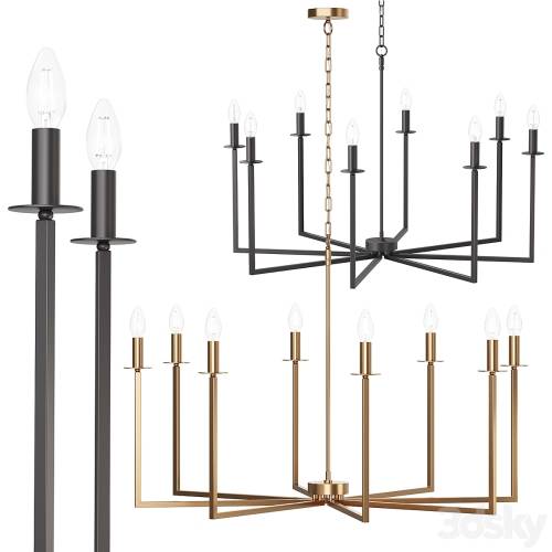 '3dsky Pro - Chandelier Cohen – Brass & Black' '3dsky Pro - Chandelier Cohen – Brass & Black'