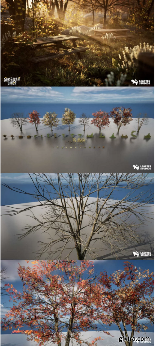 Vegetation Pack (Vegetation Pack Vegetations Trees Bushes Grass Plants 3D)