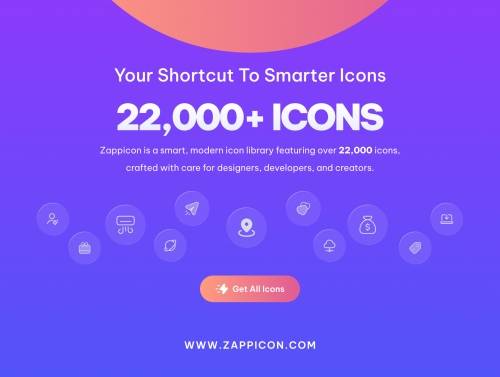 'Zappicon - Clean &amp; Modern UI Icons'