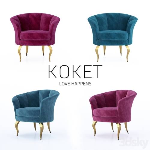 '3dsky Pro - Armchair BESAME CHAIR by KOKET'