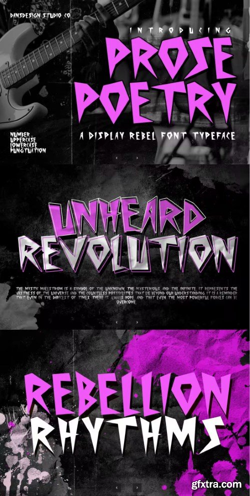 Creativemarket - Prose Poetry – Punk Metal Display