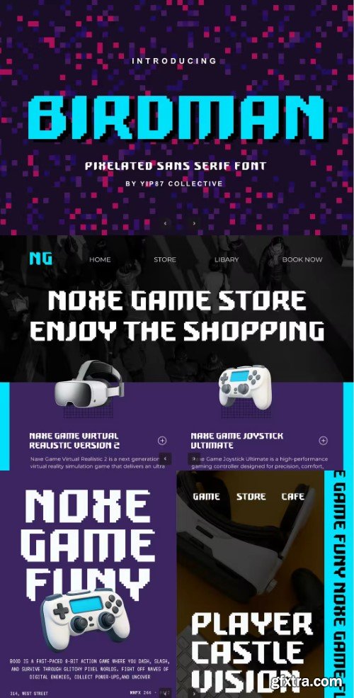 Birdman - Arcade Retro Pixel Digital Game Font