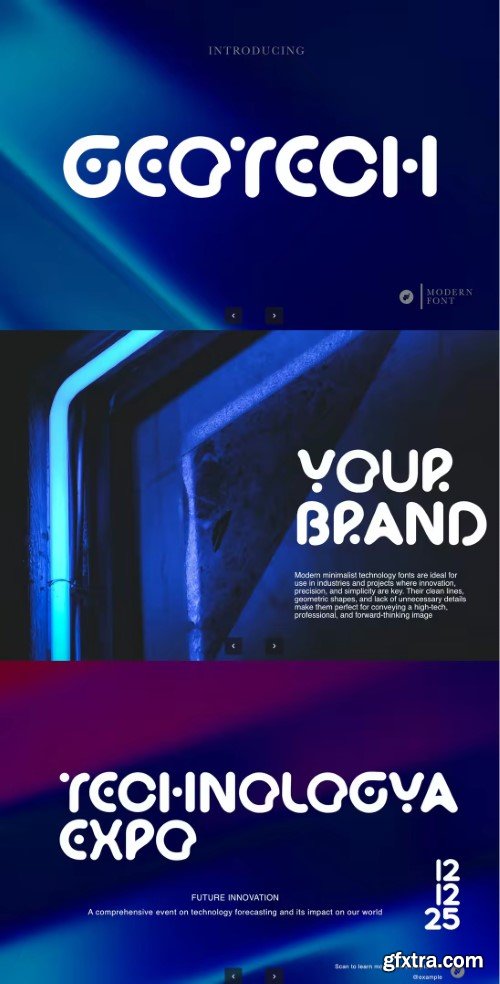 Geotech - Modern Logo Font