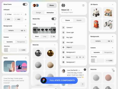 'Brainwave 2.0: AI-Powered 3D UI Kit'