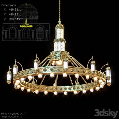 '3dsky Pro - Chandelier for a mosque'