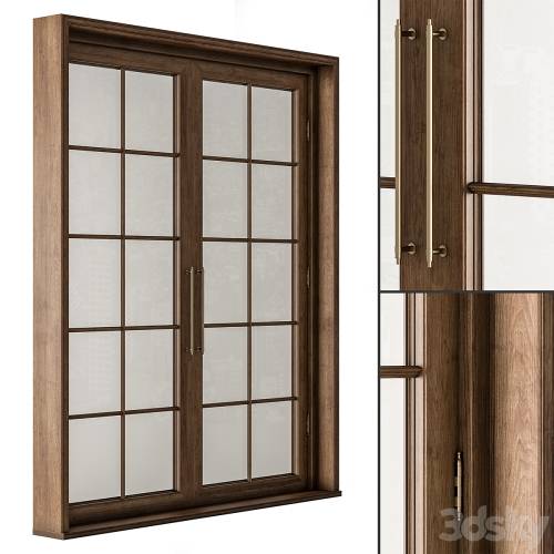 '3dsky Pro - Neo Classic Glass and Wood Door Set 42' '3dsky Pro - Neo Classic Glass and Wood Door Set 42'