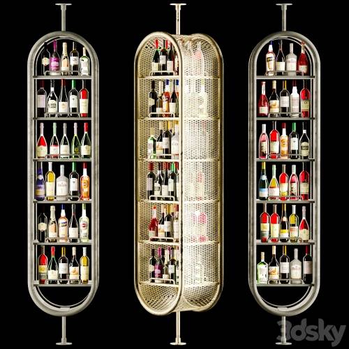 '3dsky Pro - Modern rack in a restaurant with alcohol' '3dsky Pro - Modern rack in a restaurant with alcohol'