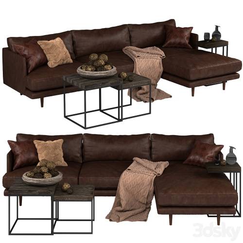 '3dsky Pro - Article burrard sectional sofa'