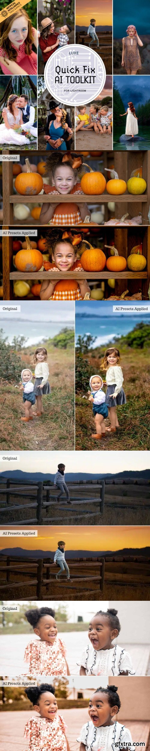 TheLuxeLens - Luxe Quick Fix Artificial Intelligence (AI) Toolkit Lightroom Presets – Desktop