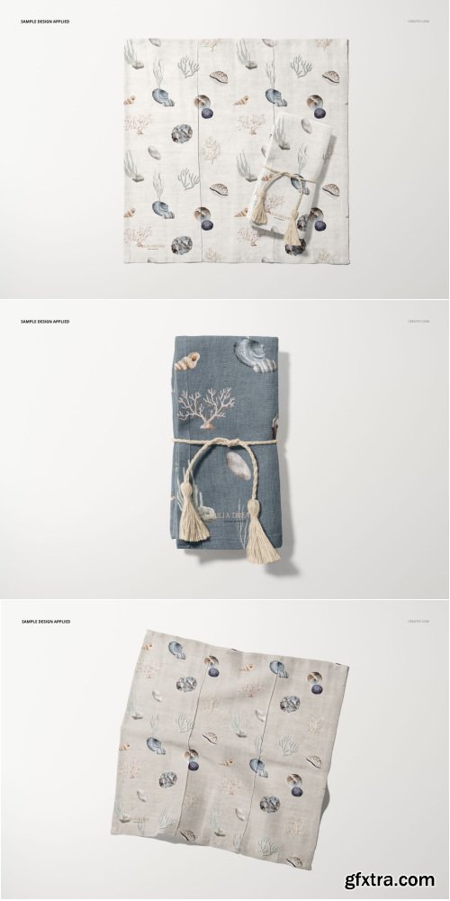 Creatsy - Cotton Linen Napkin Mockup Set - 1612415317