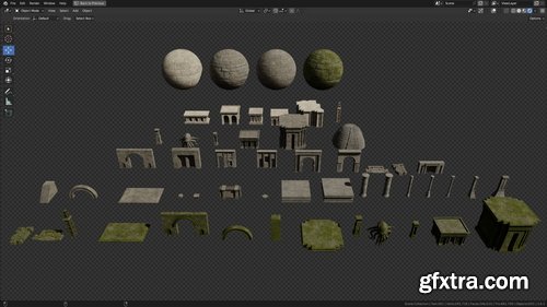 Gumroad - Chuck_CG - Ancient Temple Asset Pack