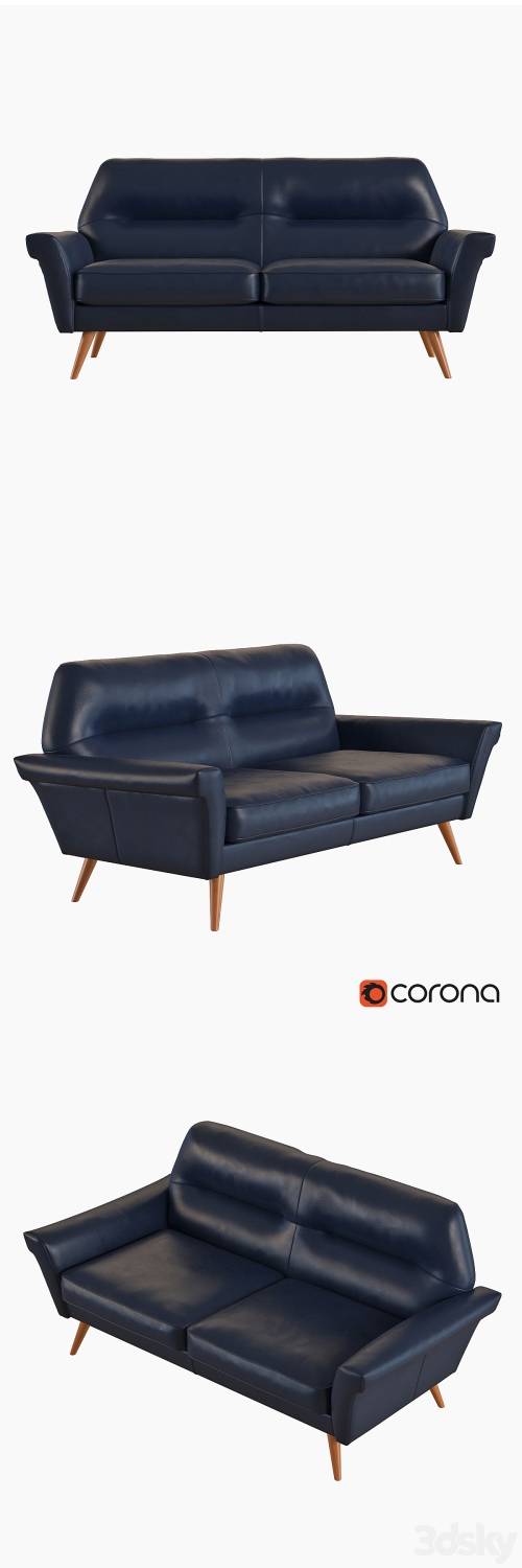 '3dsky Pro - West Elm Denmark Leather Loveseat'
