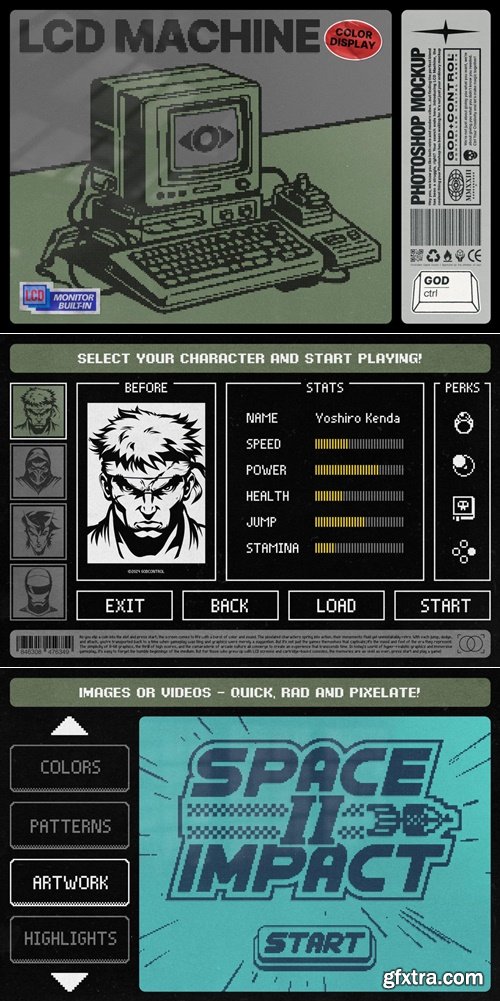 Pixelbuddha - LCD Machine Photoshop Mockup 4356
